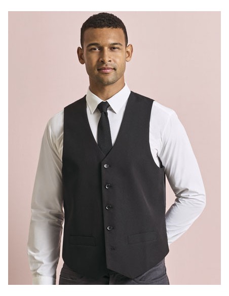 PRE-PR622-Mens Lined Polyester Waistcoat 2